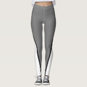 シェイプとカーブ3色、白、グレー、黒 レギンス (正面)