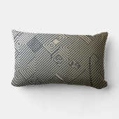 シェイプの精度：ジオメトリ抽象化 ランバークッション (裏面)