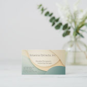 シェイプの背景を微妙な色で湾曲させる 名刺 (スタンド正面)