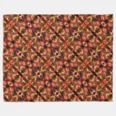 シェイプを生成する赤い三角形のミ風変わりラー フリースブランケット (正面(横))