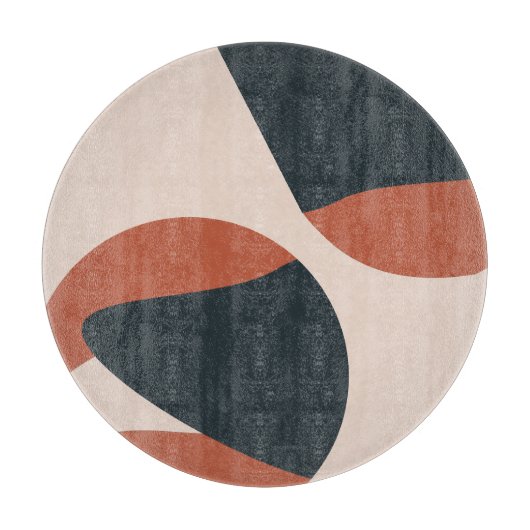 シェイプオーガニックの暖かいトーンモダン カッティングボード (正面)