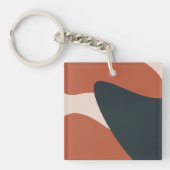 シェイプオーガニックの暖かいトーンモダン キーホルダー (正面)