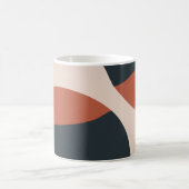 シェイプオーガニックの暖かいトーンモダン コーヒーマグカップ (中央)