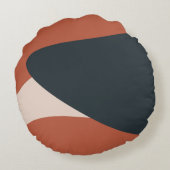 シェイプオーガニックの暖かいトーンモダン ラウンドクッション (裏面)