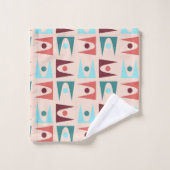 シェイプコンテンポラリーターコイズ、錆 バスタオルセット (ウォッシュタオル)