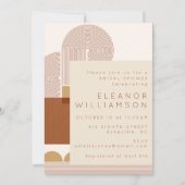 シェイプモダンとラインテラコッタブライダルシャワー 招待状 (正面)