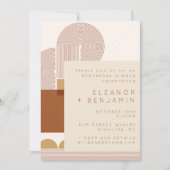 シェイプモダンとラインテラコッタリハーサルディナー 招待状 (正面)