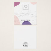 シェイプモダンテクスチャイヤリングスタッド正方形カード (正面&裏面)