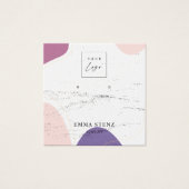 シェイプモダンテクスチャイヤリングスタッド正方形カード (正面)