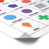 シェイプ子供へ子供部屋ウォールアート ポスター (角)