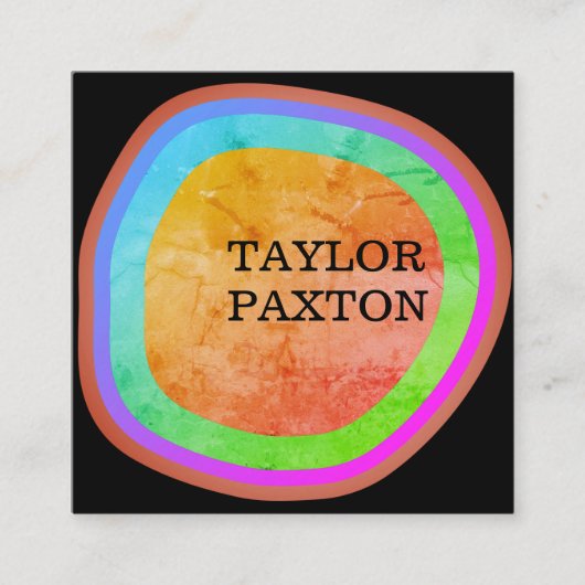 シェイプ芸術的レイヤ スクエア名刺 (正面)