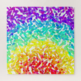 シェイプ虹のグラデーションカラフル抽象芸術ジグソーP ジグソーパズル