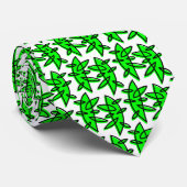 シェイプ – 緑と黒の白 ネクタイ (ロール)