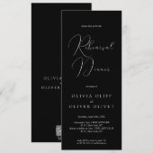 シェイリーン ブラック・アンド・ホワイト リハーサルディナー 招待状 (正面/裏面)