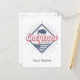 シェインシティワイオミング統一された州ヴィンテージUSA シーズンポストカード