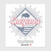 シェインシティワイオミング統一された州ヴィンテージUSA シール (シート)