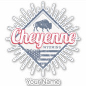 シェインシティワイオミング統一された州ヴィンテージUSA シール (正面)