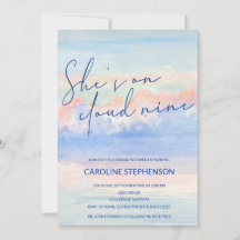 シェスオンクラウドナインパステルウォーターカラーブライダルシャワー