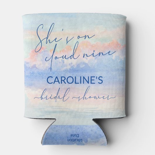 シェスオンクラウドナインパステルウォーターカラーブライダルシャワー 缶クーラー (裏面)