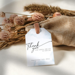 シェスオンクラウドナイン青ブライダルシャワーサンキューサンキュー ギフトタグ