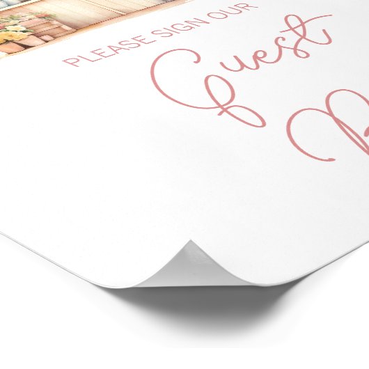 シェスフレッシュオフザマーケットブライダルシャワーゲストブック ポスター (角)