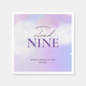シェズオンクラウド9ブライダルシャワードリーミーパステルスカイ スタンダードカクテルナプキン (正面)