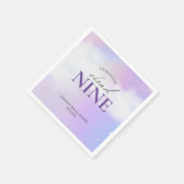 シェズオンクラウド9ブライダルシャワードリーミーパステルスカイ スタンダードカクテルナプキン (角)