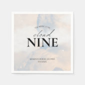 シェズオンクラウド9ブライダルシャワードリーミーパステルスカイN スタンダードカクテルナプキン (正面)