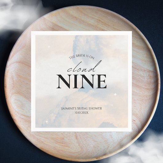 シェズオンクラウド9ブライダルシャワードリーミーパステルスカイN スタンダードカクテルナプキン