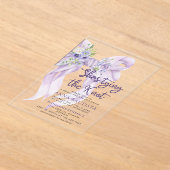 シェズタイイングザノットフローラブライダルシャワー アクリル招待状 (レイダウン)