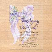 シェズタイイングザノットフローラブライダルシャワー アクリル招待状 (正面)