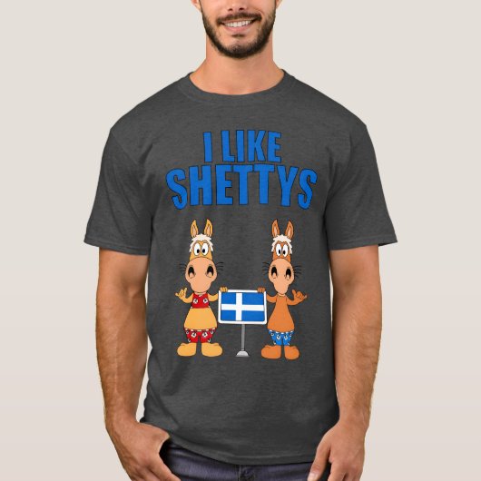 シェッティの馬が好き 馬 乗馬 ウマ fa tシャツ (正面)