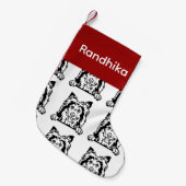 シェットランドシェプドッグカスタマイズソックスドッグソックス – 置く スモールクリスマスストッキング (正面 (吊り時))