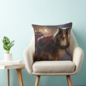 シェットランドシェプドッグクリスマスフェスティバルシーズン クッション (椅子)