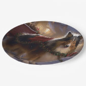 シェットランドシェプドッグクリスマスフェスティバルシーズン ペーパープレート (アングル)