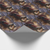 シェットランドシェプドッグクリスマスフェスティバルシーズン ラッピングペーパー (角)