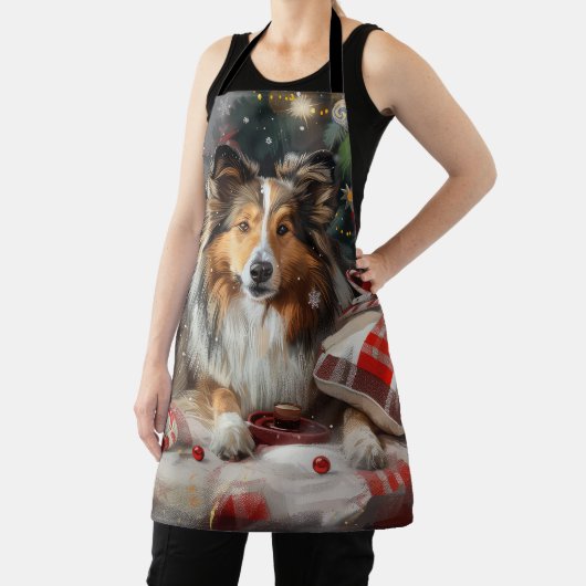 シェットランドシェプドッグクリスマスフェスティバル エプロン (インサイチュ)