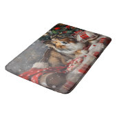 シェットランドシェプドッグクリスマスフェスティバル バスマット (アングル)