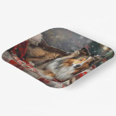 シェットランドシェプドッグクリスマスフェスティバル ペーパープレート (傾斜あり)