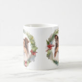 シェットランドシェプドッグクリスマスリースフェスティバルカップ コーヒーマグカップ (中央)