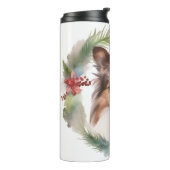 シェットランドシェプドッグクリスマスリースフェスティバルカップ タンブラー (回転左)