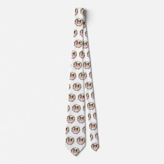 シェットランドシェプドッグクリスマスリースフェスティバルカップ ネクタイ (正面)