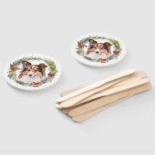 シェットランドシェプドッグクリスマスリースフェスティバルカップ ハンドファン (組立なし)