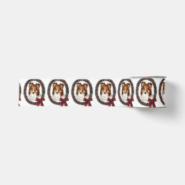 シェットランドシェプドッグクリスマスリース グログランリボン