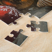 シェットランドシェプドッグクリスマスヴィンテージビーチ ジグソーパズル (側面)