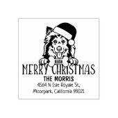シェットランドシェプドッグクリスマス差出人住所 ラバースタンプ (インプリント)