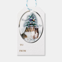 シェットランドシェプドッグクリスマス ギフトタグ