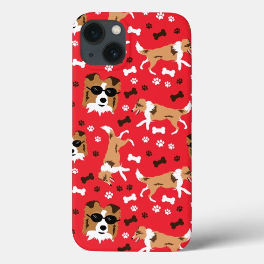 シェットランドシェプドッグシェットランド・ シープドッグかわいい犬のパターン Case-Mate iPhoneケース (裏面)