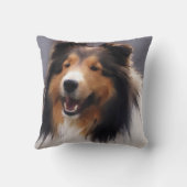 シェットランドシェプドッグシェットランド・ シープドッグアートギフト クッション (裏面)