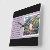 シェットランドシェプドッグシェットランド・ シープドッグアートギフト スクエア壁時計 (傾斜)